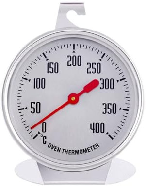 Mokaskaidj Termometro da Forno, Con Quadrante 0°C a 400°C Termometro per Forno in Acciaio Inox, Appeso e in Piedi Forniture Termometro Cucina per Cuocere, Cucinare e Grigliare