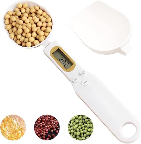 OBEST Bilancia da cucchiaio digitale, 500 g/0,1 g, elettronica con display LCD, cucchiaio da cucina elettronico per cucinare, farina, spezie, medicinali