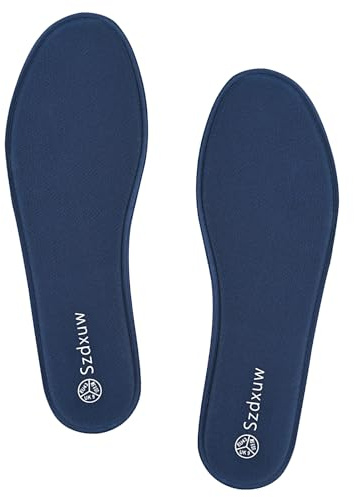 Szdxuw Innersulor i minnesskum för kvinnor – bekväma innersulor och vadderade innersulor, ersättningsskoinlägg för sportskor, träningsskor, löpning, arbetsskor, sneakers, stövlar, promenader, marinblå