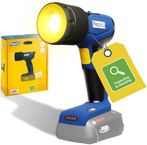 Rapid BWL290 Arbetslampa, LED, 18 V, Sladdlös, Justerbar Stråle, Två Ljuslägen, 90° Justerbart Huvud, Krok, Lång Drifttid, Batteri Ingår Ej (5001752)