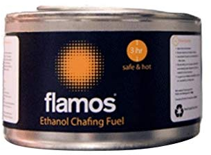 Flamos 15 boites de gel chauffe-plat à l’éthanol - dure 3 heures - utile en vrac pour les traiteurs