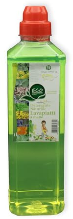 ECONANO GREEN PROJECT - Gel Lavapiatti a Mano - Detergente Stoviglie - Detersivo per Piatti - Sgrassatore Delicato sulla Pelle - PH Neutro - Formula Concentrata 1 Litro