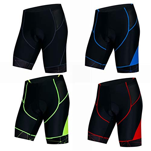 Weimostar Radhose Herren Bikeshorts Gel Gepolsterte MTB Fahrradshorts Mountain Road Racing Strumpfhose Hose für Männer Knicker Sommer Reitrad Bottom Kleidung Schwarz L.