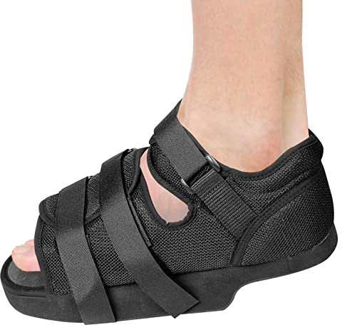 GHORTHOUD Post-op Shoes Heel Wedge Healing Shoe Lightweight Heel Relief Medical Orthopedic Foot Brace Off-loading Shoes for Ulcerations, Feet Wounds(Large)