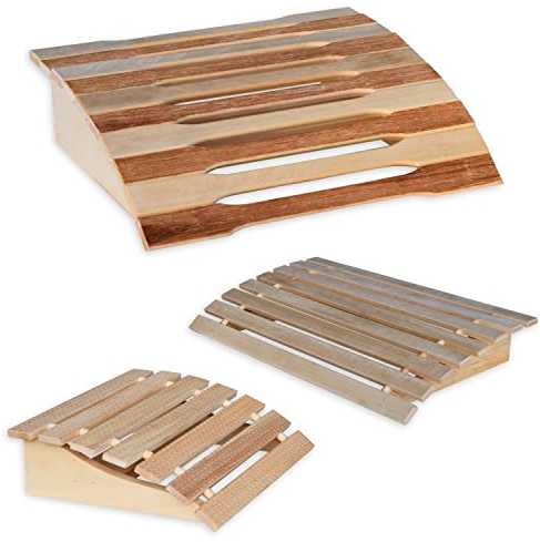 Sauna Kopfstütze Holz - ideale Breite für den optimalen Liegekomfort - Sauna Kopfstütze Ergonomisch handgefertigt aus langlebigem Fichtenholz - Hochwertiges Sauna Zubehör (2x Kopfstütze KIRA)