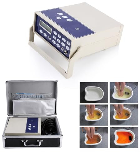 Ion Detox Foot Spa Máquina De Desintoxicación Iónica Portátil Conveniente Desintoxicación Doble Máquina De Baño De Pies Para Mejorar La Circulación Sanguínea(110V-220VEuropean Regulations)