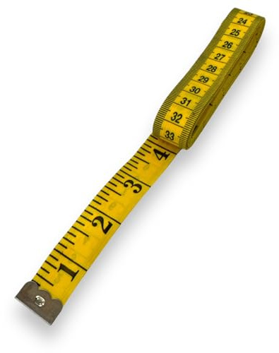 Nähmit - Maßband Gelb 150cm - 300 cm / 120inch - Schneidermaßband centimeter & inch (300cm / 120 inch)