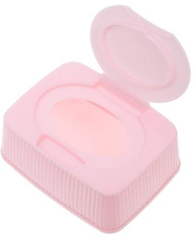 BRIGHTFUFU Wipes Container with Flip Lid Dustproof Wet Tissue Storage Case Portable Refillable Wipes Holder for Nursery Bathroom and Travel