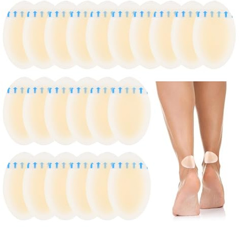 ONGNIUU 24 Pezzi Cerotti Vesciche Piedi, Cerotto Trasparente Invisibile Antiabrasione, Anti Vesciche per Scarpe Gel, Protezione del Tallone, Sollievo Delle Dita dei Piedi, Sollievo del Dolore