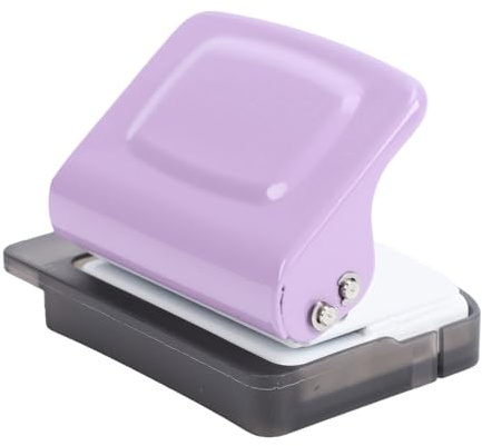 Ejoyous Pappersstans Metall 6 Håls Stansare 5,5 Mm Hål Stansar 8 Ark för A4 B5 A5 Lösa Blad Notebook Planner Studenter och Hantverk Användning med Avfallsbricka