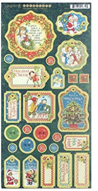 Graphic 45 Christmas Magic Chipboard