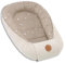 Babynest Neugeborene Nestchen Baby 50x90cm - Kokon Handmade zweiseitig aus Baumwolle Waffel mit Babynestchen Beige mit Weiß Sternen