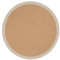 carpetfine Sisalteppich Naturfarbe Ø 60 cm handgewebt mit Bordüre aus Baumwolle in Taupe | Moderner Rutschfester Flachgewebe Teppich Uni aus Naturfasern für Wohnzimmer, Schlafzimmer