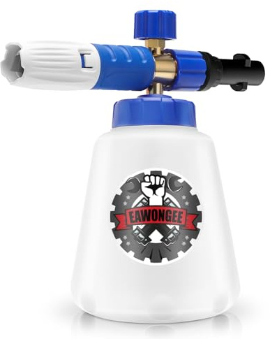 EAWONGEE Snow Foam Lance, Adjustable Cannon, Wide Neck Bottle with 1L Capacity, Car Sprayer Compatible with Karcher K Series K2 K3 K4 K5 K6 K7 Pressure Washer Gun