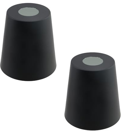 MY MIRONEY 2PCS Black Barrel Metal Lampshade Hardware E27 Industrial Pendant Light Shade Vintage Chandelier Lamp Shades Cone Bulb Guard Table Desk Lamp Cover, 5.04 Height