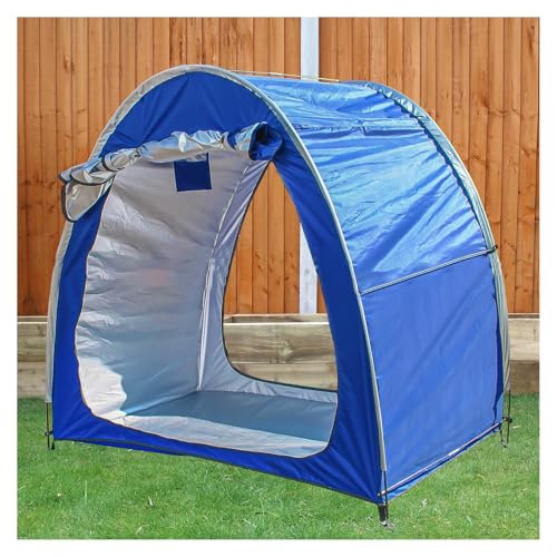 2 PCS Box Biciclette Può Essere Giuntato Box Biciclette con Doppie Porte per 2-5 Biciclette Capannone per Esterno Box Biciclette,Blue