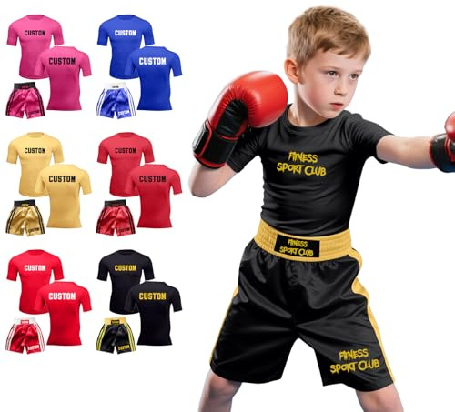 Generisch Personalisiertes Boxen Shorts Set (DE/NL/SE/PL, Alphanumerisch, Einheitsgröße, Regular, Regular, Kinder)