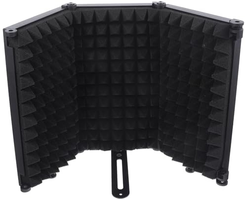 MOTHNUR Micrófono Filtro Plegable de Esponja Metálica Pantalla Antiviento Portátil para Reducción de Ruido Grabaciones y Estudio Profesional