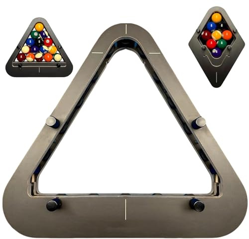 Precisions-Engineered Professional Billiard Rack System Adjustable Lock System Billiards Accessories That Eliminates Gaps for Wood Billiard 8-Ball/9-Ball Pro Triangles/Diamonds Pool Balls Racks(B)