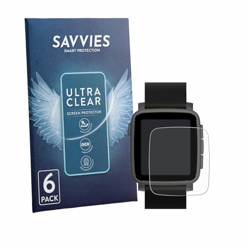 savvies 6 Pack Screen Protector Compatible with Pebble Time 2 2026 Protection Film Clear