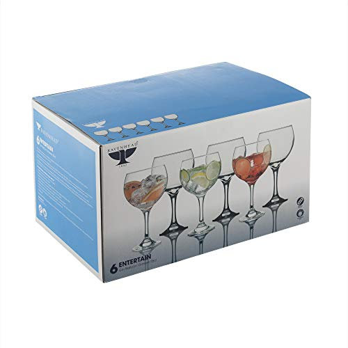 Ravenhead Entertain Set of 6 55 Cl Gin balloon Glasses For The Price of 4, Transparent