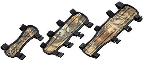 elToro Armschutz Curdora Sport Unterarmschutz mit Clip-Verschluss, 4 Streben, Schutz für Bogenschießen Armschoner Recurvebogen Compoundbogen (Camo, L - 32cm)