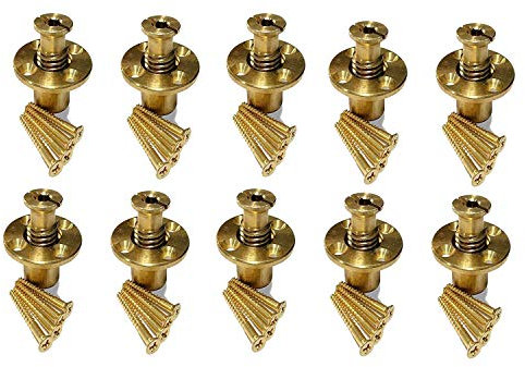 mistcooling Pool Cover Anchor - Brass Anchor for Pool Safety Cover - 5/8 Anchor. Fits 3/4 Hole - with Free Tamping Tool (Wood Deck Brass Anchor for Pool Safety Cover - 10)