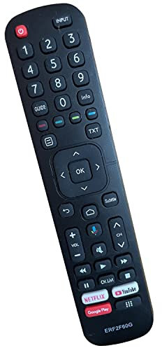 Telecomando Sostitutivo Hisense ERF2F60G per Hisense Smart Android TV HE32E5620FHATS 40A35EEAS 32A56E 40A56E - Nessun Bisogno Di Programmazione,Nessuna Funzione Vocale