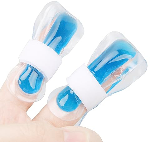 Lot de 2 packs de glace en gel froid pour les doigts et les orteils, congélation rapide et réutilisable, pour blessures, arthrite, douleur chronique, doigt fissuré