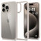 Spigen für iPhone 15 Pro Ultra Hybrid Hülle [Anti-Yellowing] Case Handyhülle Schutzhülle Cover Transparent Durchsichtig Dünn Slim -Natural Titanium