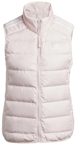 adidas Women's Essentials 3-Stripes Light Down Vest, Sandy Pink, Medium