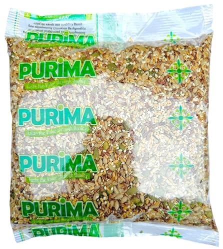 Mixed Seeds 2kg – Omega Seed Mix Fresh Blend of 5 Seeds Pumpkin Sunflower Golden Linseed Brown Flaxseed Sesame Raw Natural Bulk for Humans Eating Breakfast Cereals Porridge Bread Making Baking