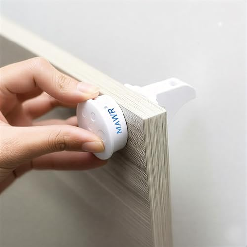 MAWR Magnetic Cabinet Locks for Child Safety – 10 Locks & 2 Keys, No Drilling, Easy Adhesive Install, Baby-Proof for Kitchen & Drawer Cabinets
