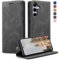 KZB Handyhülle für Samsung Galaxy S25 5G Hülle Premium Leder Klappbar Tasche Flip Case Magnet Kartenfach Standfunktion Klapphülle Schutzhülle für Samsung Galaxy S25 6,2'' - Grau