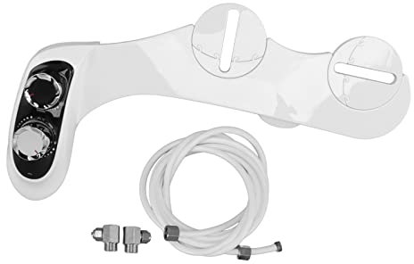 LOCADENCE Bidé de Doble Boquilla para Bidé Frío y Caliente, Accesorio para Bidé de Inodoro ABS con Pantalla Digital de Temperatura para Baño