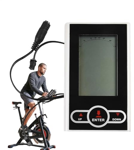 Fahrradtacho Analog, LCD-Display Monitor für Geschwindigkeit, Kalorien und Distanzverfolgung, Fitness-Zubehör für Indoor-Radfahren, Heimtrainer und Fitnessstudio (13,7 x 8 cm)