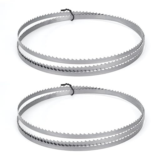 QIMEI-SHOP Hojas Sierra de Cinta 1400 x 6,35 x 0,35 mm 6TPI SK5 Hojas de Sierra de Cinta para Cortar Madera Plastico 2 Piezas