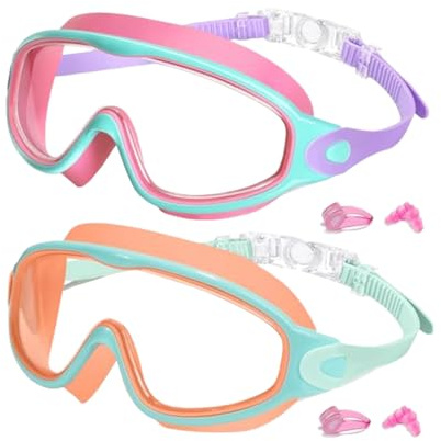 Gafas de natación para niños, accesorios de natación, sin fugas, antivaho, para playa, piscina, esnórquel, buceo, verano, niñas, niños y niños pequeños