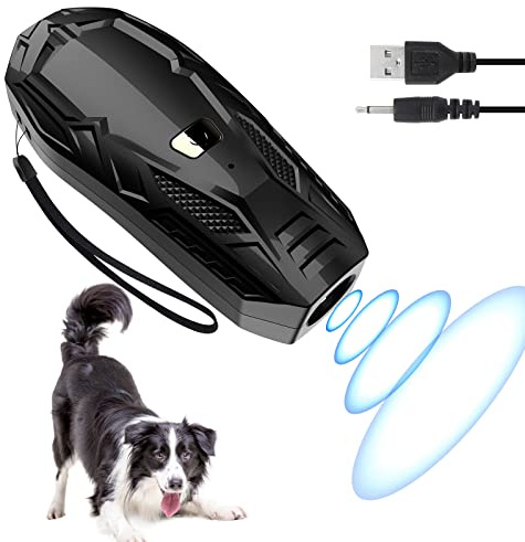 Antiabbaio per Cani, Dispositivi Antiabbaio per Cani Ultrasuoni Portatili con Doppia Frequenza, Dispositivo Antiabbaio per Cani con Portata Effettiva di 16.4 Piedi per Addestramento Interno ed Esterno