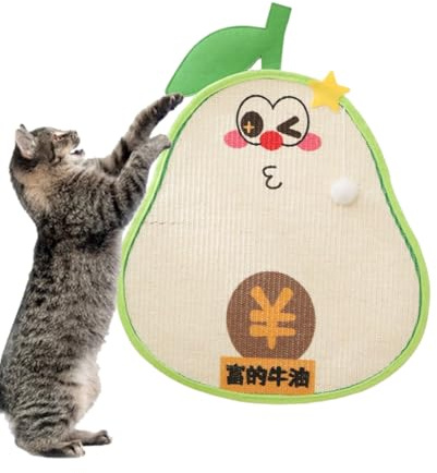 Tapis à gratter pour chat – Protecteur en sisal en forme d'avocat, griffoir vertical pour chatons d'intérieur, canapés, meubles de chambre, exercice et jeu à la maison, design résistant à la masticati