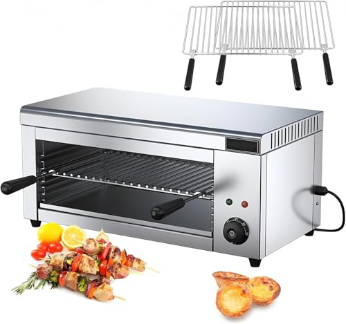 YXYLJOZ Griglia elettrica e salamandra da 2000 W - Installazione da banco o a Parete, Perfetta per Pizza, Formaggio, panini, Pesce, bistecche e Pollo - Ideale per Uso Domestico e