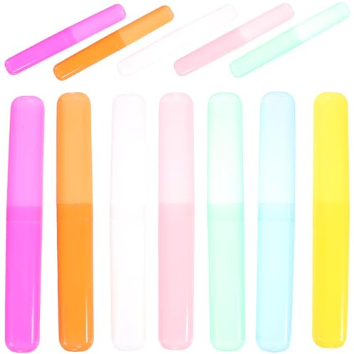 GALPADA 14pezzi Custodie Protettive per Spazzolino da Denti da Viaggio Portaspazzolino in Plastica Leggera e Resistente Custodia Anti-polvere Compatta per Campeggio e Viaggi Colori