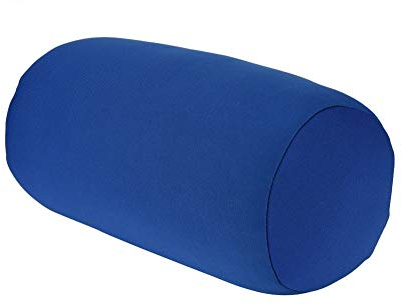 Mikro-Mini-Mikroperlenrolle, Rückenkissen, Autositz, Sofa, Säulenkissen, Schlafkissen, Nackenstütze für Zuhause, Büro, Reisen (Farbe: Blau)