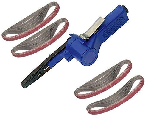 Voche Professional 10mm Air Belt Sander Finger File Tool + 20 x 330mm Sanding Belts