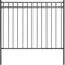 vidaXL Gartenzaun mit Kreisoberteil Zaun Schmuckzaun Metallzaun Gitterzaun Stahlzaun Zaunelemente Zaunfeld mit Pfosten Stahl 1,7x1m Schwarz
