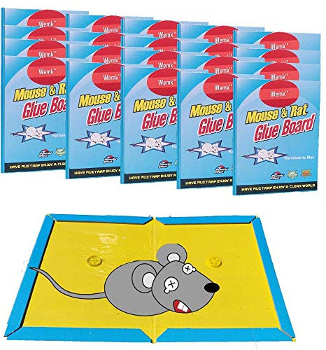 Piège à Souris et Rat Professionnel - 10 Plaques de Glue Collantes Anti Rongeur - Attrape Souris Ultra Puissant - Piège à Colle Extra Fort - Wemk