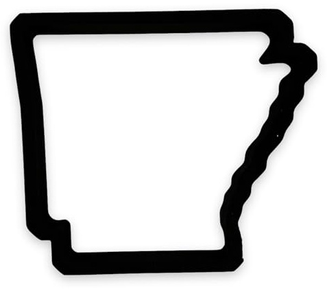 Arkansas State Cookie Cutter with Easy Push Design (4 inch)