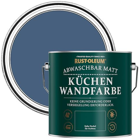 Rust-Oleum Blue Washable Kitchen Wall Paint in Matt Finish - Ink Blue 2.5L