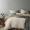 AShanlan Bettwäsche Set 135x200 cm Beige Uni Bettbezug mit Kissenbezug 80x80 cm 100% Weiche und Angenehme Mikrofaser 2 Teilig Beige Creme Bettwäsche mit Reißverschluss für Einzelbett