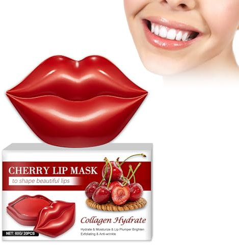 20 Masque à Lèvres, Anti-âge Anti-rides Réduire les Ridules Lip Pads Pour les Femmes Femmes Lip Care, Cerise Masque à lèvres Pads, Masques de Remplissage Pour les Lèvres, Nourrit les Lèvres lipmask-2